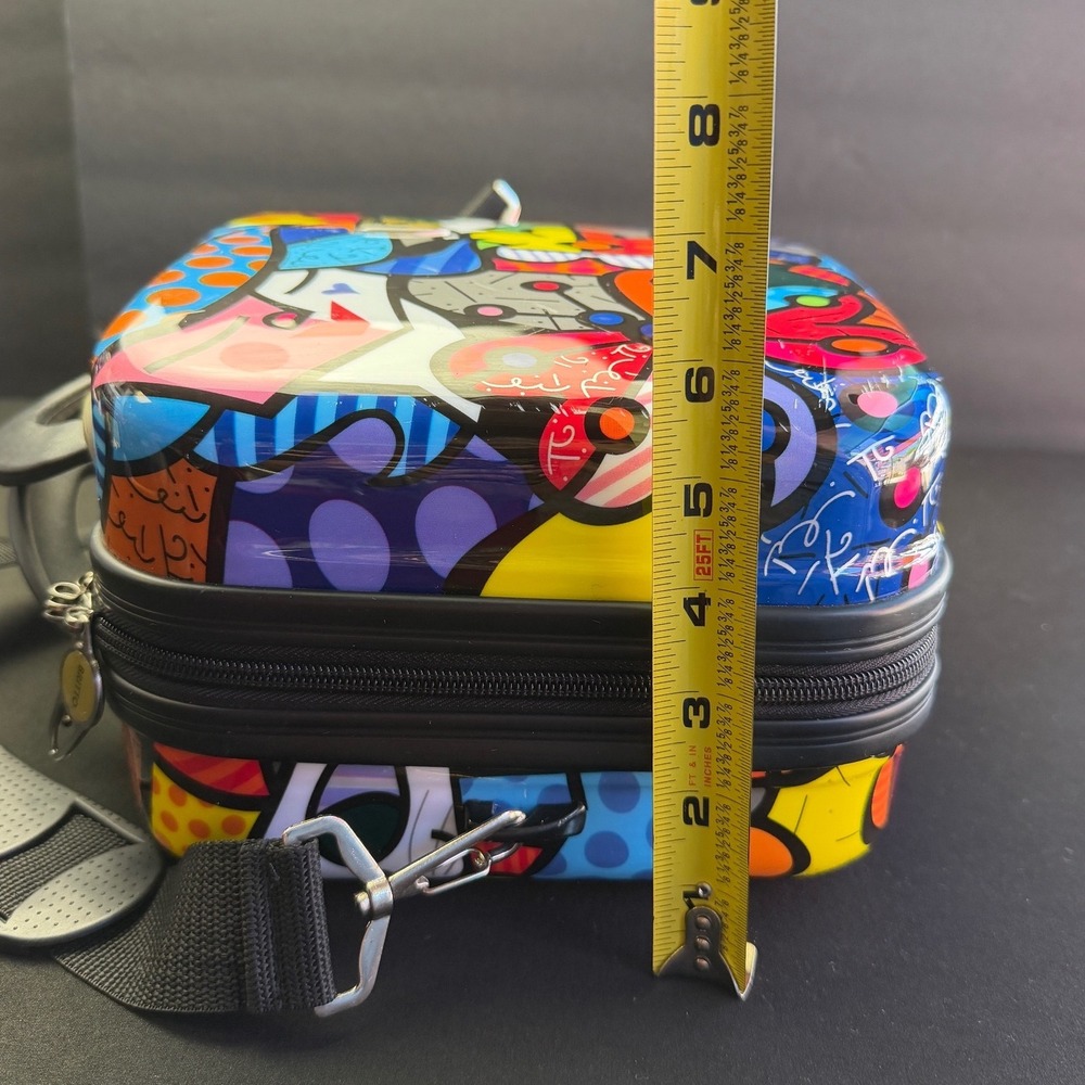 Romero Britto Hey Garden Beauty Case Pop Art Hard Shell Travel Vanity Makeup Bag - Picture 14 of 16